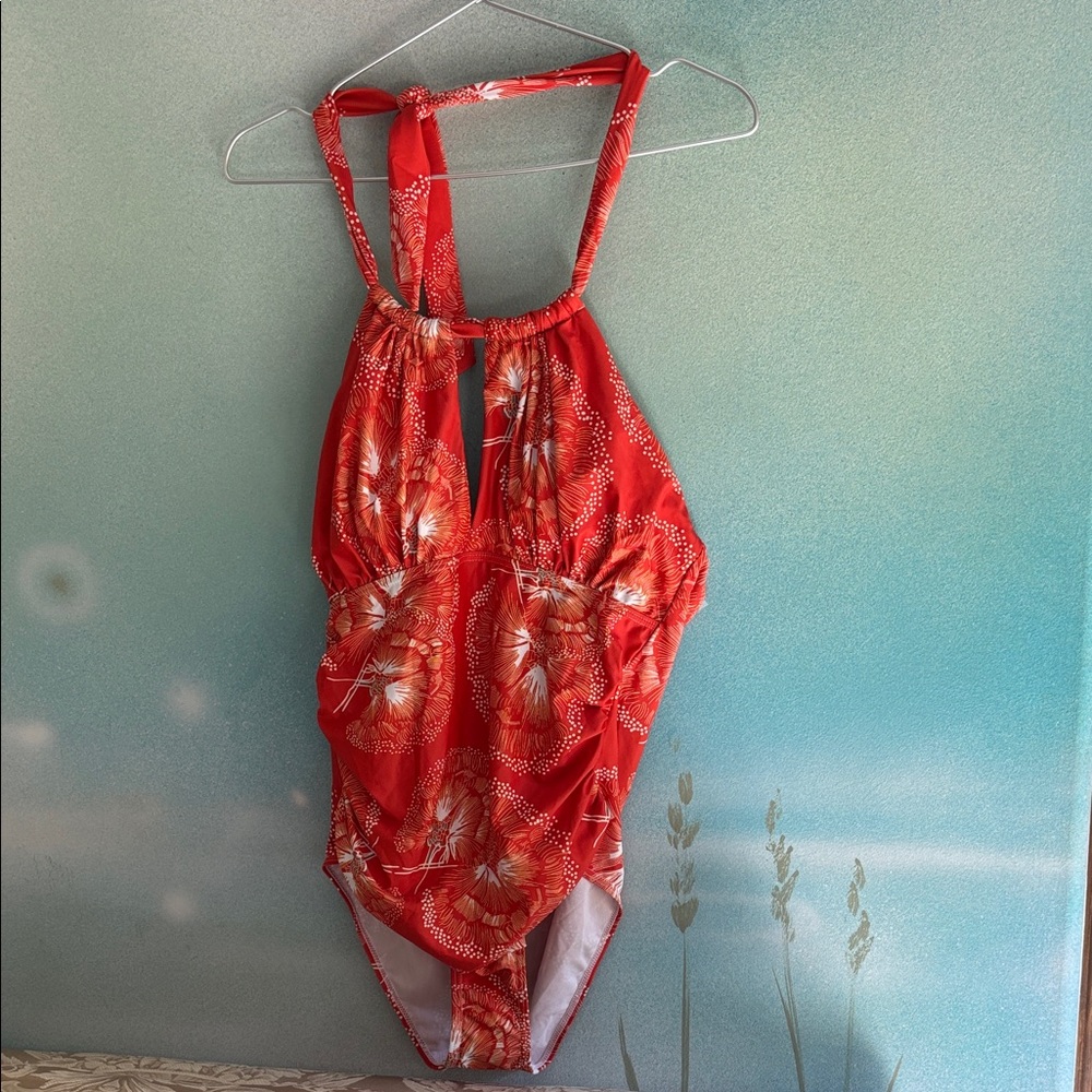 Red Floral Women's Swimsuit